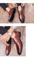 De Couro Bro Mocassin Zapatos de cuero para uso informal formal de oficina de negocios para hombres - details 1