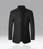 Trajes de Blazer de Cachemira para Hombres Ajuste Delgado, Cuello Alto, Traje de Negocios Casual - details 2