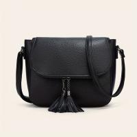 Bolso cruzado elegante y minimalista Cuero sintético, cierre con cremallera, mantenimiento fácil, estilo urbano, duradero Ideal para mujeres y mamás - details 4