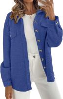 Chaqueta casual ligera con diamantes de color sólido Chaqueta Top de manga larga - details 24