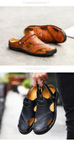 Sandalias de verano para hombre, sandalias de cuero para hombre, sandalias romanas clásicas, zapatillas suaves para exteriores, sandalias de goma para playa para hombre, sandalias de Trekking - details 13