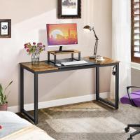 Escritorio con Soporte Monitor Mesa de Ordenador de Estilo Industrial Mesa Oficina Estudio con 2 Ojales - details 1
