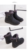 Botas de nieve cálidas de gran tamaño para mujer, además de zapatos de algodón impermeables de lana, botas cálidas impermeables de corte medio - details 13
