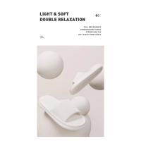 Zapatillas de casa de Color sólido para hombre y mujer, chanclas de baño antideslizantes de EVA, sandalias ligeras concisas, zapatos para parejas, verano - details 6