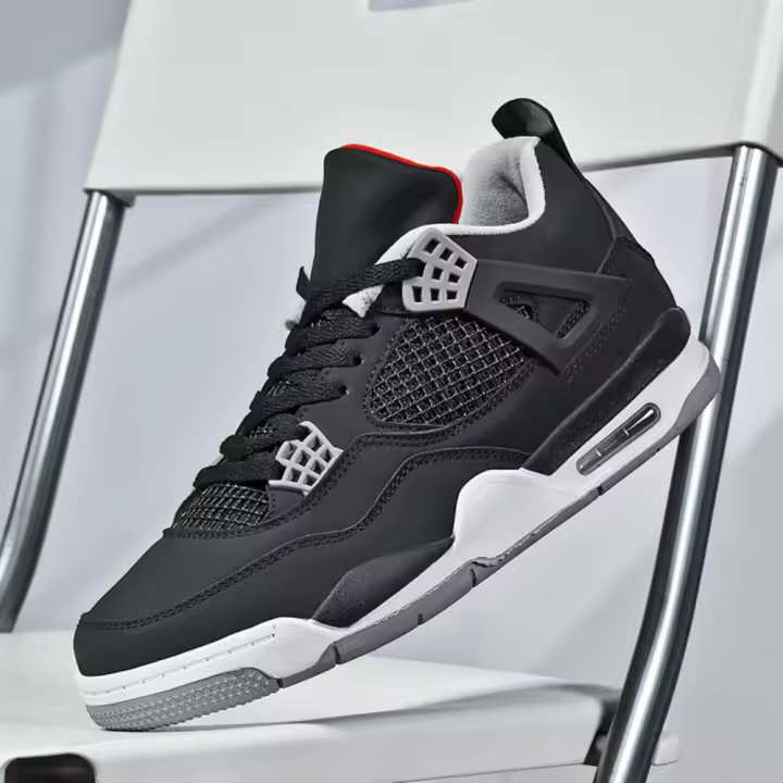 2025 nuevos zapatos acolchados de aire zapatillas para parejas 4 generaciones de zapatillas de baloncesto zapatillas transpirables - 1