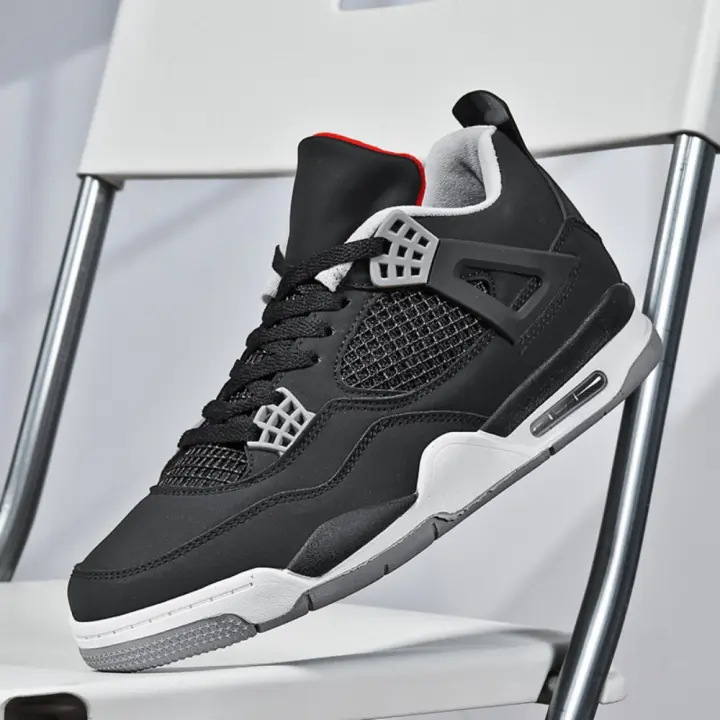 2025 nuevos zapatos acolchados de aire zapatillas para parejas 4 generaciones de zapatillas de baloncesto zapatillas transpirables - 1