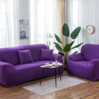 Fundas de Sofá Elásticas de Color Sólido Cubiertas de Esquina de Sección Gruesas para Sala de Estar - details 11