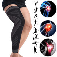 Mangas de compresión para piernas completas, Protector de soporte para levantamiento de pesas, artritis, alivio del dolor articular, desgarro muscular, 1 par - details 1