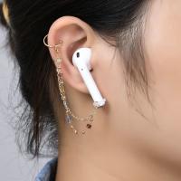 2 unids/par decoración de oreja auriculares cadenas antipérdida Clip de oreja perla cadenas para auriculares pentagrama joyería auriculares Clip de cadena - details 10
