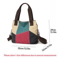 Bolso de lona para mujer, bolsa de mano de gran capacidad, estilo Retro, bandolera de viaje - details 0