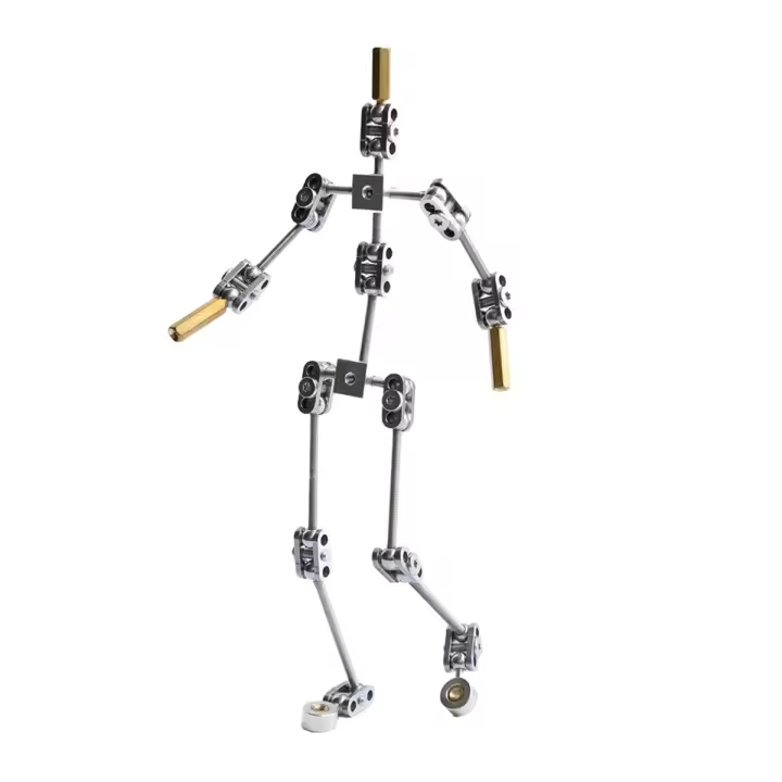 Kit de armadura: esqueleto de figura de marioneta de metal DIY, fácil de montar, diseño de personaje animado, para animación de stop motion - 1