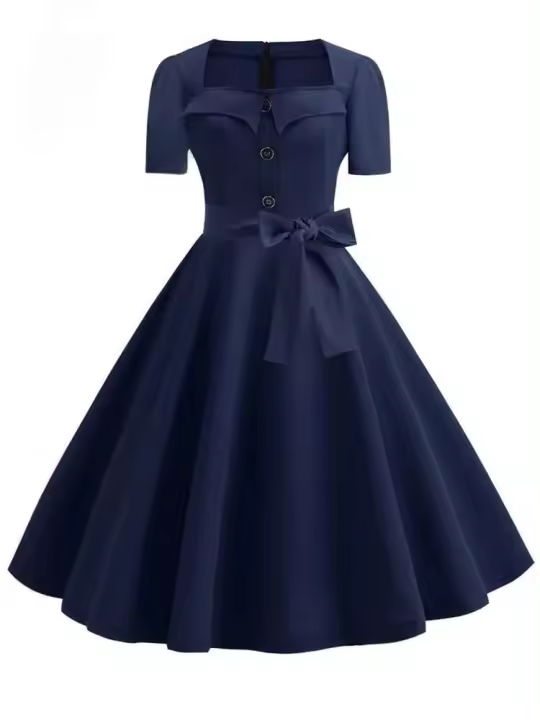 2025 ropa de mujer de verano elegante estilo vintage años 50 y 60 - 1
