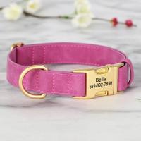 Collar perro personalizado, collares cuero PU perros, collar mascotas con hebilla de Metal personalizado gratis para perros - details 15