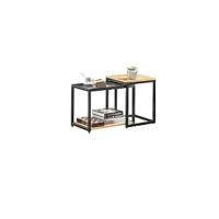 Conjunto de Mesa de Noche de Blanco Set de 2 Mesitas con Cajón y 2 Estanterías - details 24