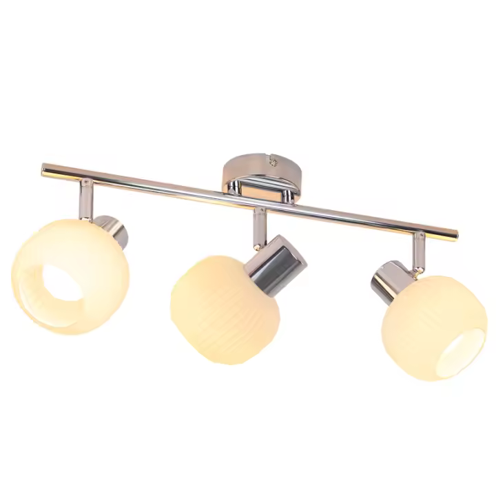 CBJKTX Foco de techo blanco E14 Pantalla de cristal vintage Luz de punto moderna para interiores para dormitorio Sala de estar - 1
