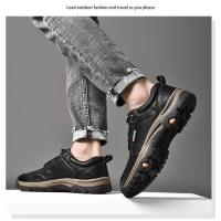Zapatos Comodos para Negocios para Hombre 2024 Calzado Versátil de Cuero, Mocasines Antideslizantes Informales para Exteriores, Nuevos y Planos - details 6