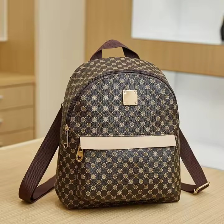 Nuevos bolsos para mujer, mochila con estampado de flores antiguas a la moda, mochila informal, bolso para mujer, mochila para mujer, mochila de lujo de alta gama - 1