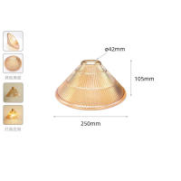 Reemplazo de pantalla de lámpara de vidrio Vintage E27, patrón de linterna de piña de diamante, cubierta de vidrio amarillo para iluminación colgante de arte, 42mm, E26 - details 10