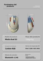 El nuevo G3 con cable RGB música ritmo ratón mecánico portátil USB de escritorio juego de ratón - details 8