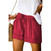 Shorts casuales para mujer verano 2025 cintura alta pantalones anchos de sarga estilo europeo y americano - details 2