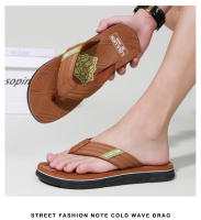 Nuevas chanclas de los hombres de gama alta casual pellizco-pie zapatillas de los hombres desgaste antideslizante sandalias de playa - details 14
