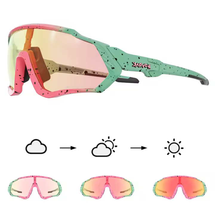 KAPVOE Gafas de Sol para Ciclismo Lentes Ajustables de Luz con Protección UV - 1