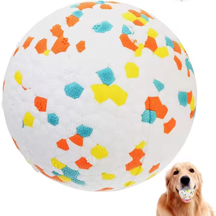 Bola de Perro con Anillo, Juguete Indestructible con Mango, Material etpu, Bola de Perro Flotante - 1