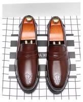 Zapatos de vestir informales de talla grande para hombre, nuevo diseño de boda Oxford, doble cuero - details 2