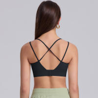 Hamidou-Sujetador de Yoga para mujer, ropa de Pilates de alta intensidad a prueba de golpes, con correas de hombro cruzadas absorbentes de golpes, para gimnasio - details 15