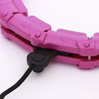 Hula Hoop con peso para fitness, pilates, aro ajustable para cintura y abdomen, equipo de ejercicio para bajar de peso, 24 bolas de pérdida de peso giratorias y desmontables para adultos y niños, bolas huecas - details 1