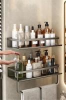 Organizador de estante de baño para lactancia materna, ducha de aluminio gris de 30-50CM - details 5