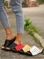 Sandalias grandes de suela gruesa para mujer, zapatos informales de suela plana, Boca de pescado, novedad de verano - details 1