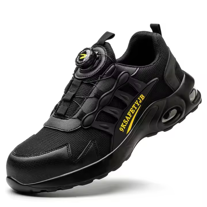 Nuevo Modelo 2025 Zapatos De Seguridad De Calidad Para Hombre, Calzado De Trabajo Con Hebilla Giratoria, Zapatillas Indestructibles Con Amortiguación De Aire, Botas De Seguridad A Prueba De Perforaciones - 1