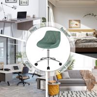 Silla de Oficina Giratoria de Terciopelo Silla Ergonómica Turquesa para Hogar y Oficina - details 2