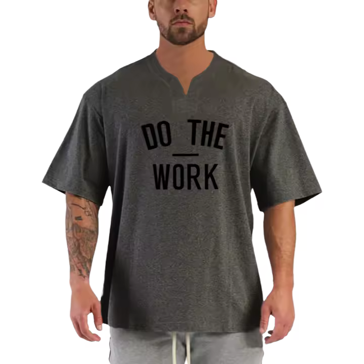 Men Casual Cotton Short Sleeve Loose T-shirt Bodybuilding Shirt Loose High Quality T Shirt Gym Fitness Tops Hip Hop Streetwear - 1