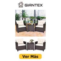 Conjunto de Muebles de Jardín, 3 Piezas de Ratán para Exterior, 2 Sillones con Cojines y 1 Mesa de Panel de Vidrio, Mesa y Silla para Terraza, Jardín, Patio (Marrón Oscuro) - details 6