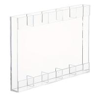 Soporte de paja acrílico reutilizable, 5 rejillas, dispensador de almacenamiento de paja, ahorro de espacio, contenedor de accesorios de cocina montado en la pared - details 2