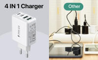 Cargador USB C de Carga Rápida Bloque de 4 Puertos, Dual PD+QC, Conector de Pared Tipo C Compatible con iPhone y Samsung Accesorios de Electrónica - details 2