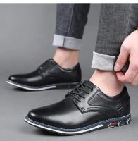 Zapatos de Cuero para Hombres Zapatos Casuales con Suela Gruesa Resistentes al Desgaste - details 9