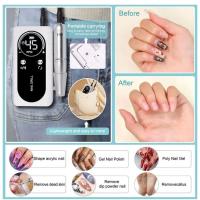 Máquina Pulidora de Uñas Recargable Original 2024, 45000RPM, con LCD, Bajo Nivel de Ruido, Profesional en Manicura de Esmalte - details 0