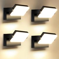 Apliques LED 60W Pared Exterior Interior 360 °   Rotación Negra Lámpara de Pared para Entrada Terraza Pasillo Focos LED Exterior 5000 Lumen Blanco Cálido 3000K Impermeable - details 21