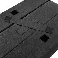 Colchón Plegable para Invitados con Cierre y Asa, Espuma de Gran Densidad y Funda en Tejido Transpirable Gris Oscuro, 90 x 190 - details 11