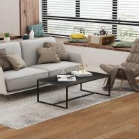 Mesa de centro de mármol para café: Mesa auxiliar de café con marco de metal estilo nórdico moderno para sofá de salón 100x60x43cm (gris) - details 21