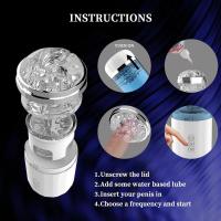 Masturbación masculina giratoria telescópica eléctrica taza de avión dispositivo de entrenamiento de pene punto abultado estimulante Sexual para adultos - details 10