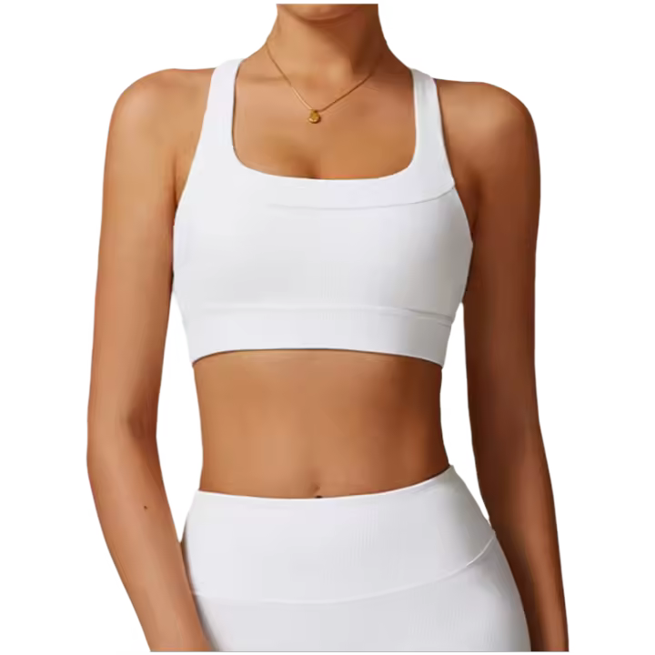 Top de Yoga con Espalda Abierta para Mujeres Sports Bra Deportivo Transpirable con Corte Trasero - 1