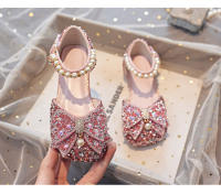 Zapatos planos de princesa de cristal para niños, modelo de anfitrión de escenario de actuación, compañero de clase de pasarela - details 20
