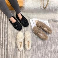 Zapatos planos con lazo para mujer, mocasines de lana rizada con forro de piel de algodón, botas de borreguito, Invierno - details 2