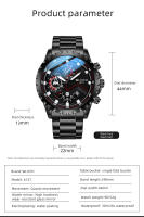 Reloj de cuarzo resistente al agua, reloj de moda luminoso original de acero inoxidable que no se decolora para hombres - details 4