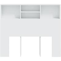 Cama con Almacenaje Pared Dormitorio Estantería Habitación Libros Decoraciones Blanco 120x19x103,5 cm - details 1