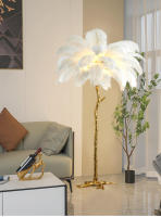 Lámpara de pie con plumas, luminaria moderna para sala de estar, restaurante, oficina, dormitorio, decoración de plumas - details 19